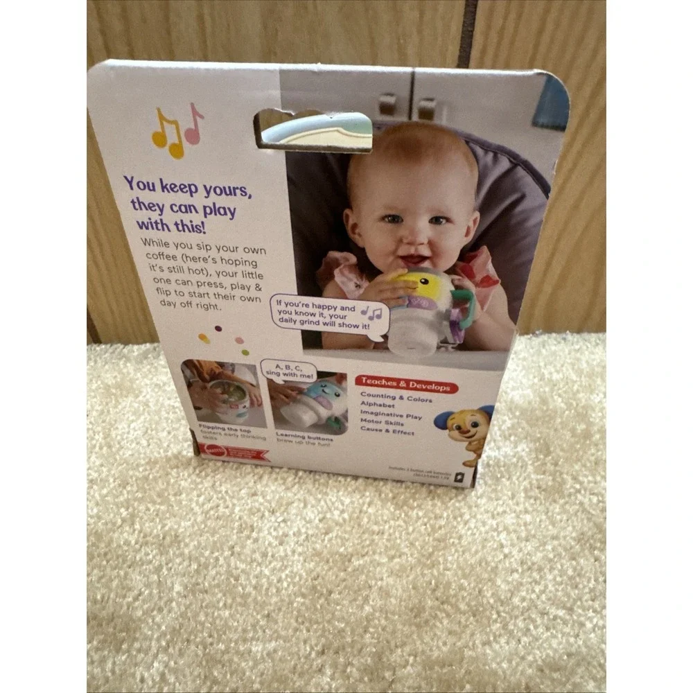 Fisher-Price Laugh & Learn: Wake Up & Learn Coffee Mug 6-36 Months New
